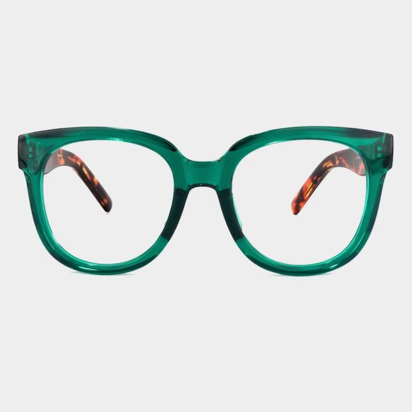 Square Oversized Frames with Tortoise Arms (Prescription Lenses) - Picture 1 of 4